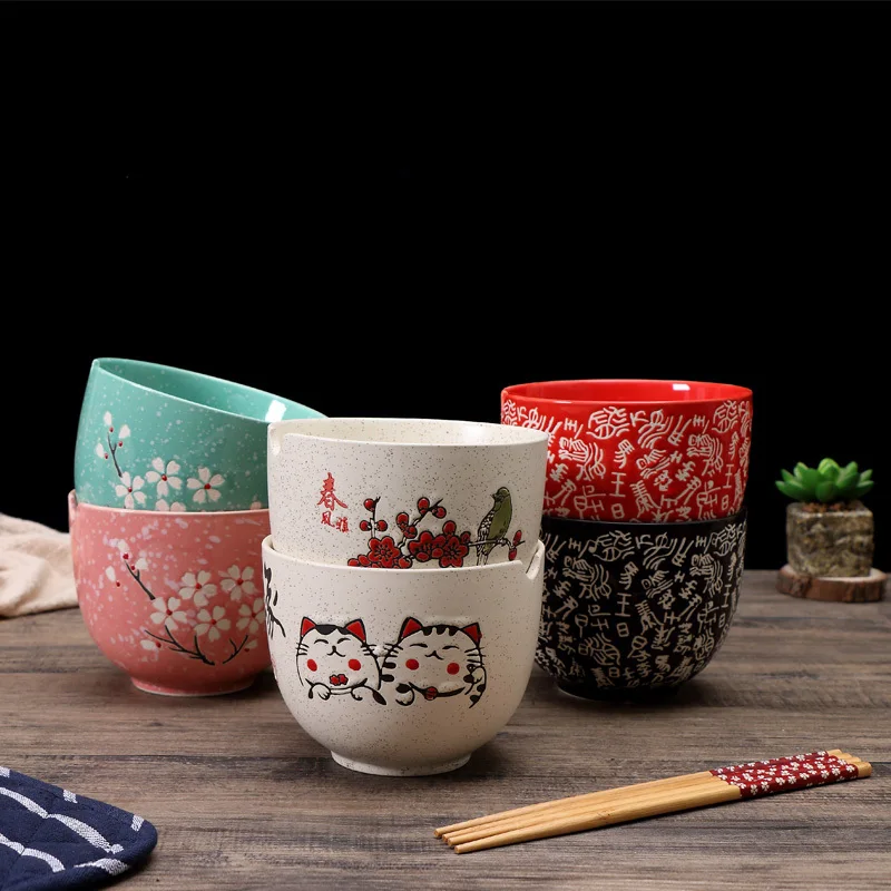 

Cutlery Chopsticks Bowl with Hole Large Miso Soup Noodle Bowl Salad Bowl Table Set Dinnerware One Pair