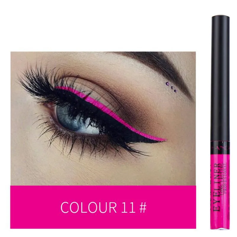 12 цветов водостойкая жидкая подводка для глаз макияж черный белый розовый блеск