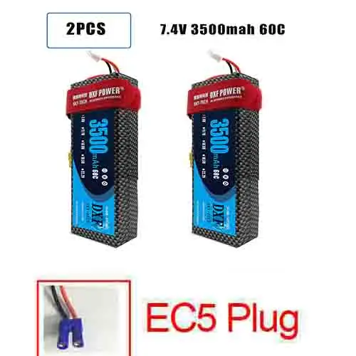 DXF 2 шт батарея lipo 2S 3S 7000mah 3500mah 11,1 V 5200mah Hardcase 100C 200C 11,1 V 2700mah 30C для дрона вертолета 1/8 RC автомобиля - Цвет: 2PCS3500HARDEC5