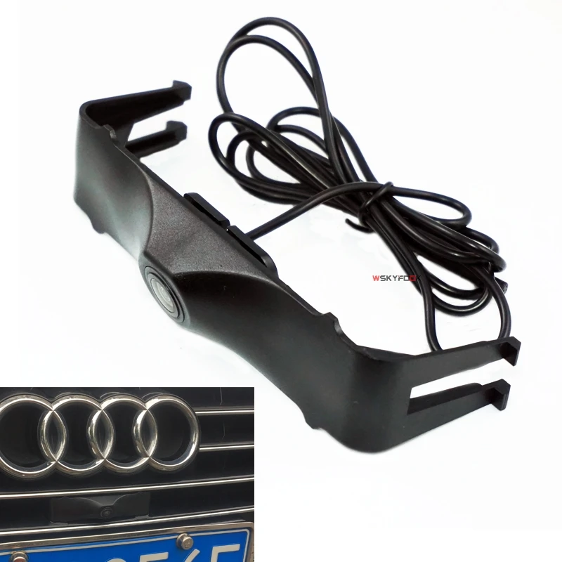 CCd HD камера ночного видения для парковки автомобиля Передняя камера для Audi A6L Камера Переднего Вида Автомобильная передняя решетка camear водонепроницаемый широкий угол