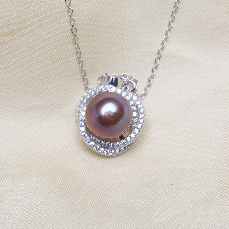 BaroqueOnly Zircon inset natural freshwater pearl pendant Edison chocker girl neacklace 2019 new arrivals PDA | Украшения и