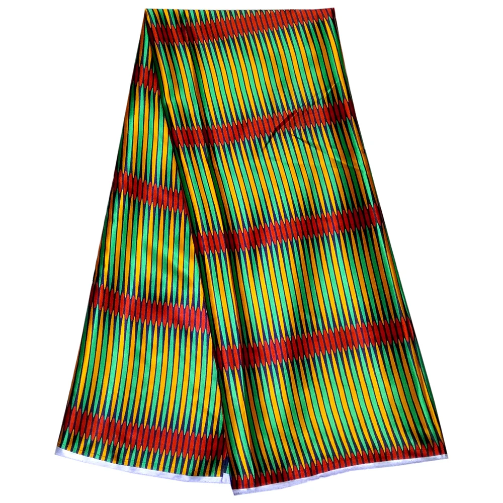 Африканская ткань Анкары высокое качество полоса 5 ярдов Кванзаа для вечернего