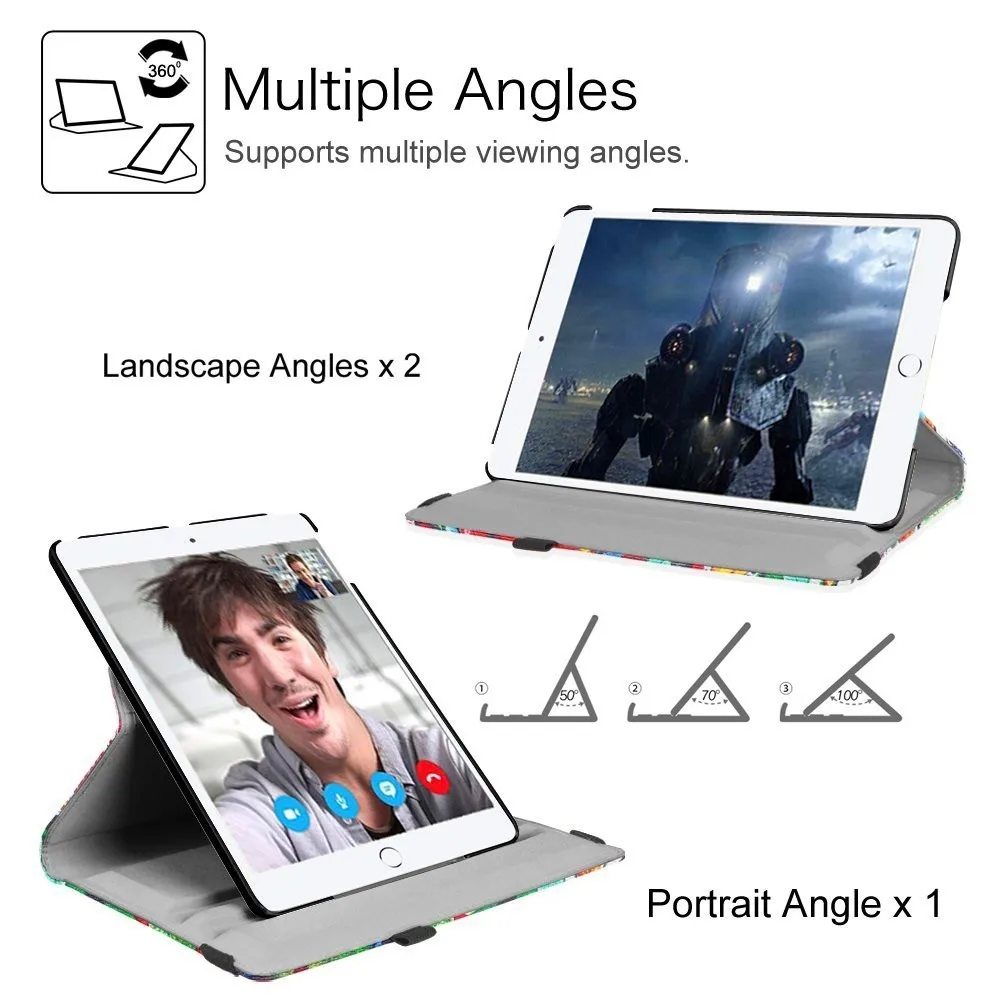 Вращающийся на 360 градусов чехол подставка для IPad 2018 2017 9 7 Air 1/2 из искусственной