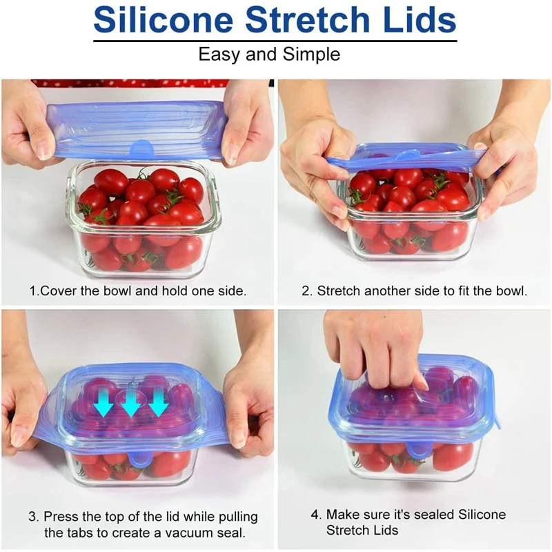 

2 Pack Kitchen Under Cabinet Towel Paper Hanger Rack(S & L) with 12 Reusable Silicone Food Lids