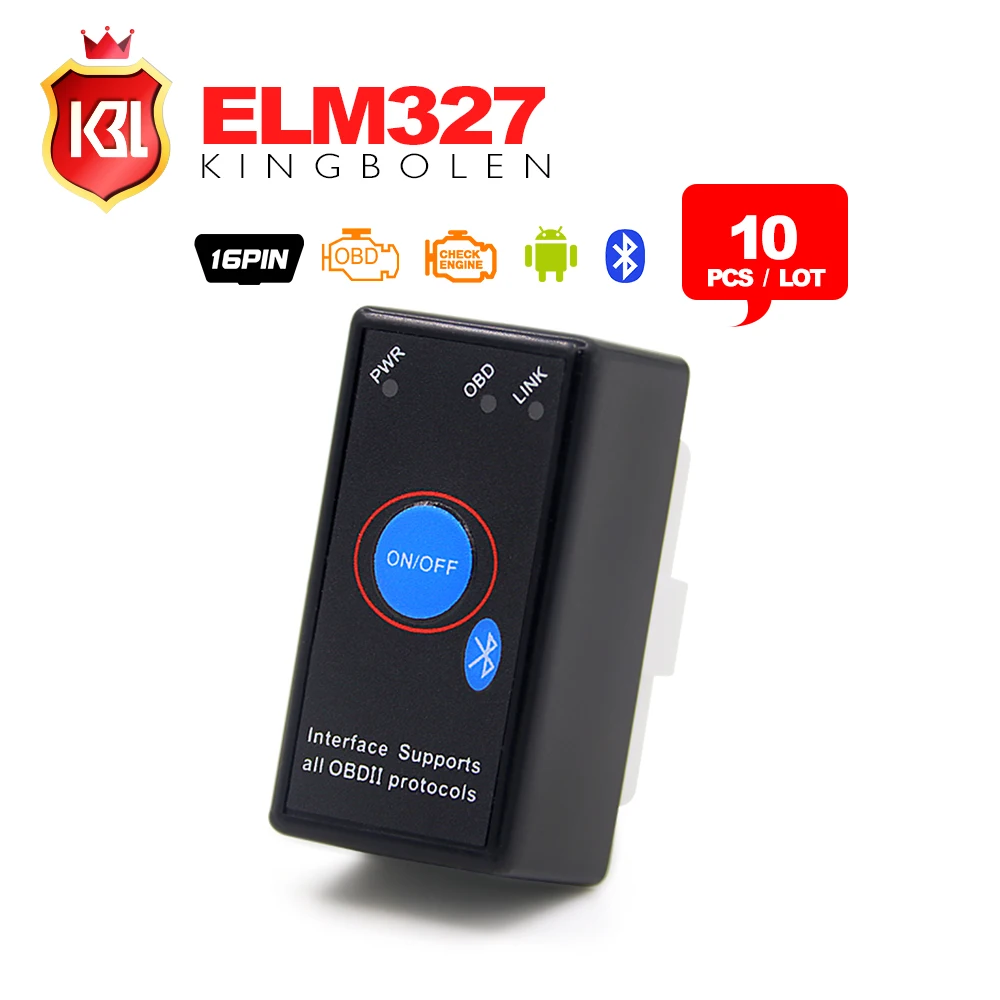 10 шт./лот A + качество V1.5 Super Mini ELM327 Bluetooth с PIC18F25K80 ELM 327 переключателем OBD2 CAN BUS