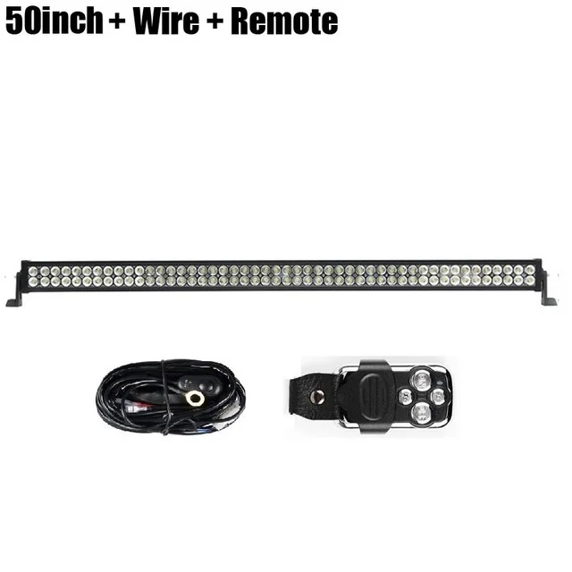50inch with Remote 52 50 42 32 22 дюймов 300 Вт 288/240/180/120 Вт двухрядный прямой светодиодный светильник бар машина грузовик внедорожных Беспроводной дистанционного Управление монтажный комплект - Цвет: 50inch with Remote