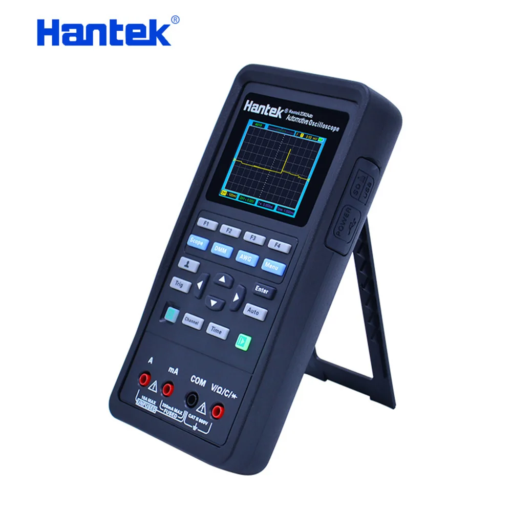 Осциллограф Hantek 2D82 Ручной USB 2 канала 40 МГц 3 в 1 генератор сигналов мультиметр 250MSa/s