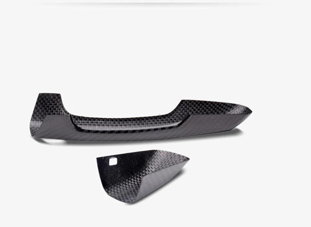 

Dry Carbon Fiber Side Door Handle Cover Trim For Land Range Rover Evoque 2011-2018 Adhesive With Smart Key Hole