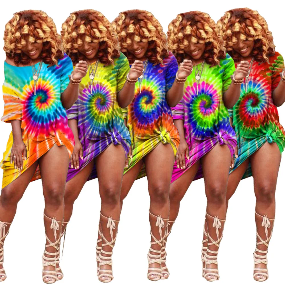 

Женское свободное платье без бретелек с принтом, в европейском и американском стиле