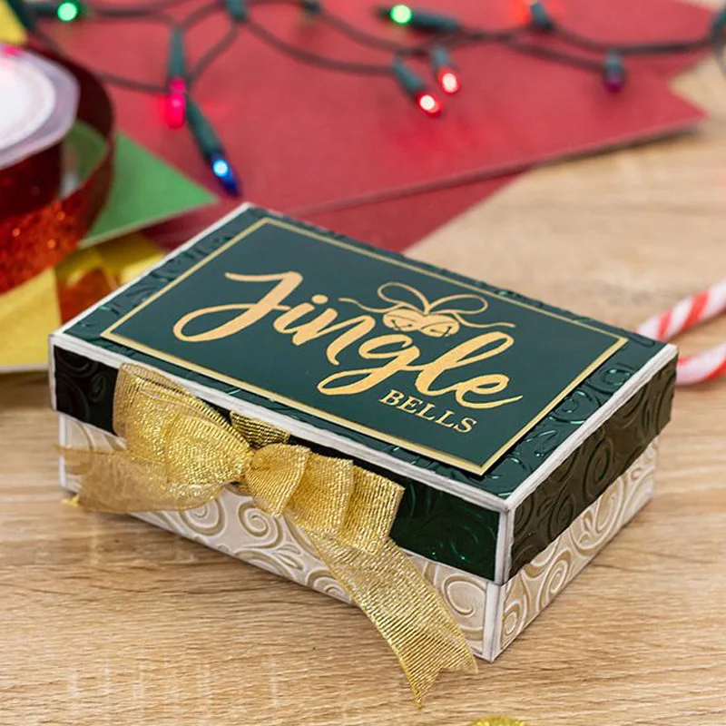 Колокольчики Горячая Фольга пластина Chritstmas декоративные колокольчики и фразу