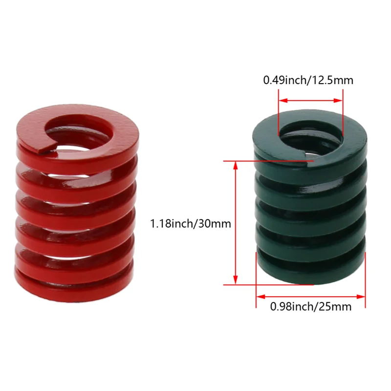 

Light Load Mould Die Springs Spiral Stamping Spring Compression Mould Spring OD 8/10/12/20/25mm ID 4-12.5mm Length 20-125mm