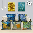 Декоративная льняная наволочка для дивана, автомобильного кресла, 45x45 см