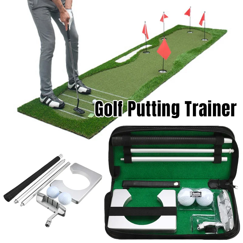 

Golf Putter Putting Trainer Mini Golf Equipment Practice Kit Travel Practice Indoor Golfs Accessories Golf Training Aids Tool