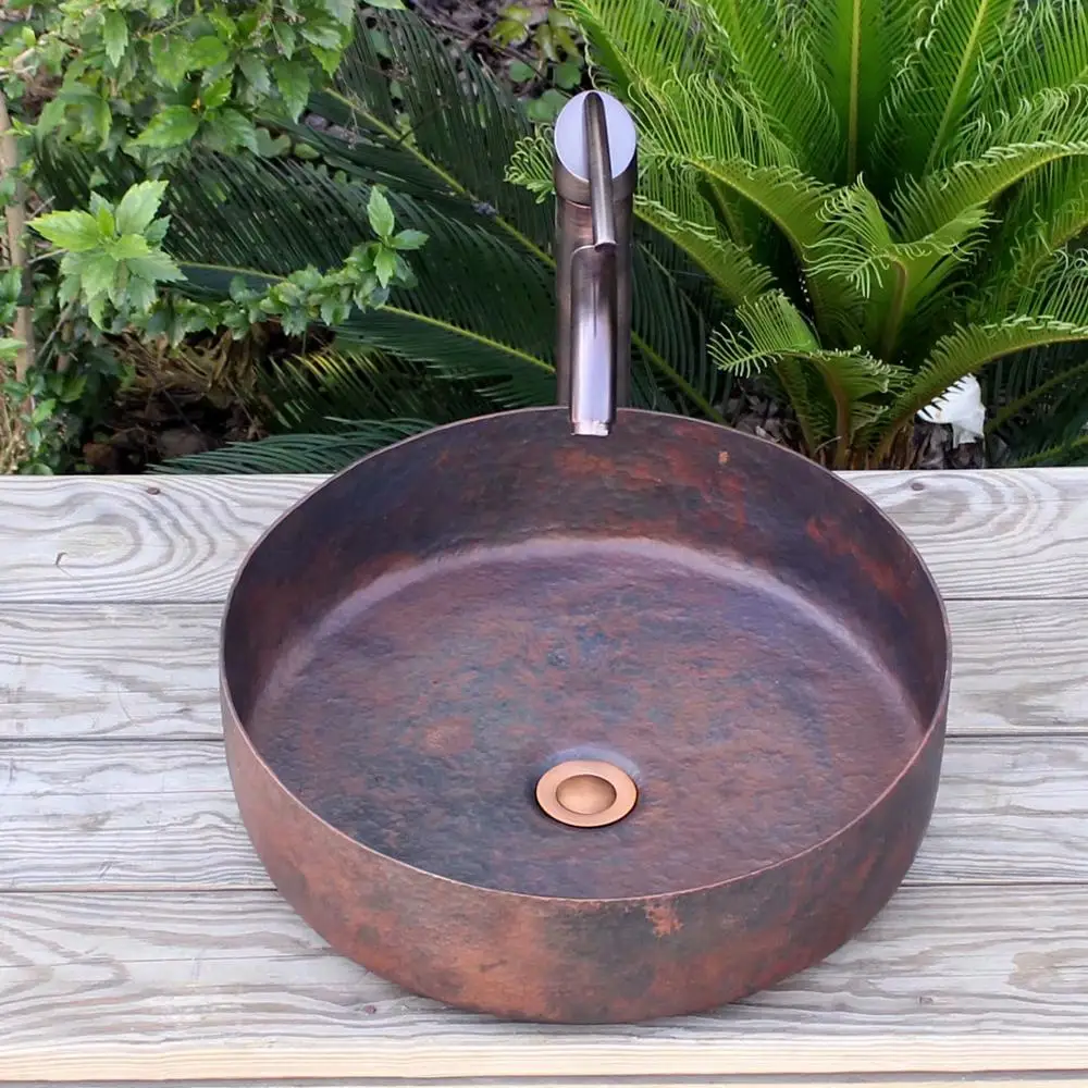 

Cangler круглая раковина для ванной комнаты ручная раковина для ванной комнаты, раковина для ванной комнаты, медная раковина, раковина из меди, ...