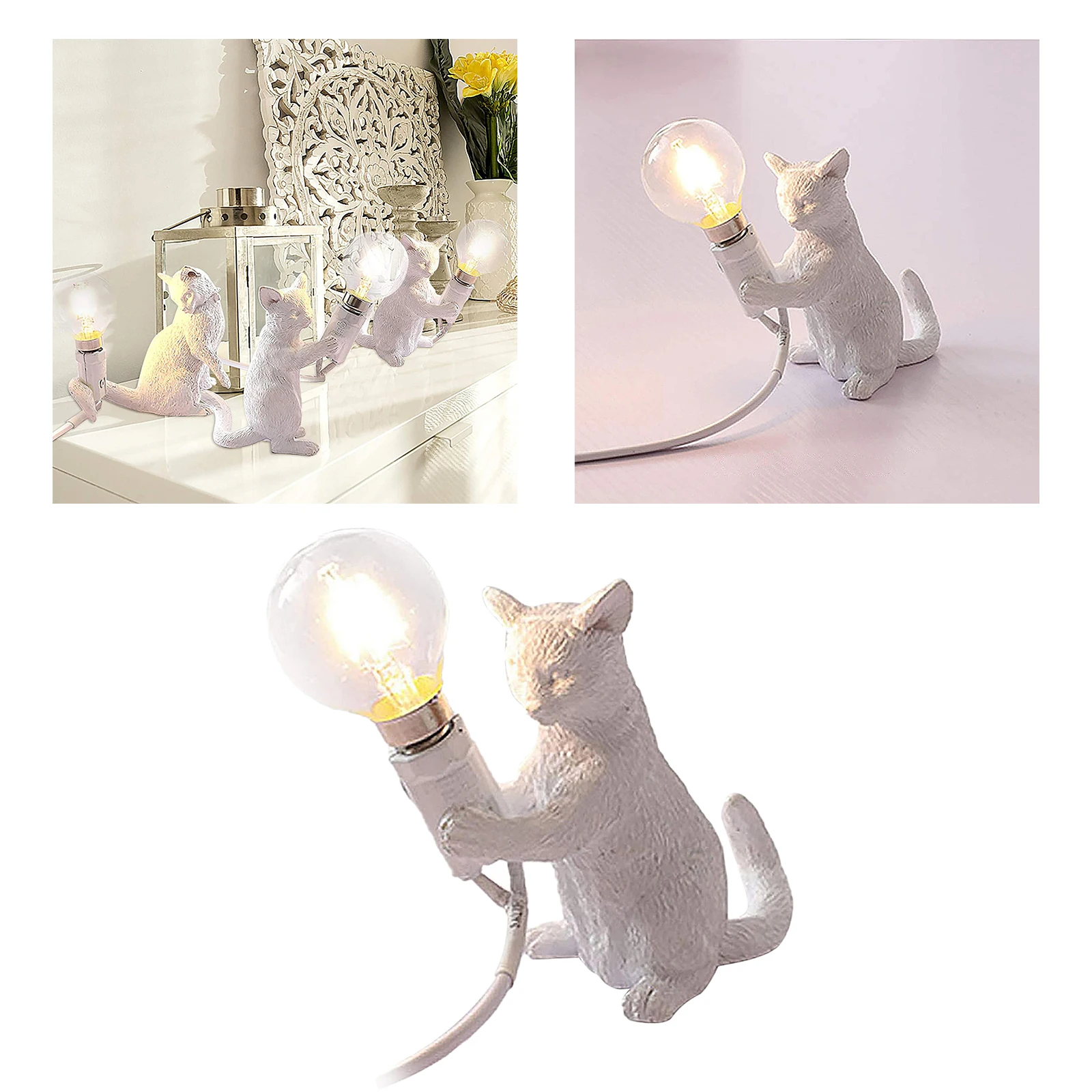 

Wall /Table Mount Lamp Desk Nightlight Bedside Cat Bathroom Sconces Lighting