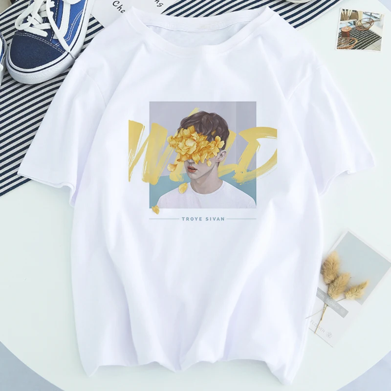 Женская футболка с мультяшным принтом Troye Sivan повседневная одежда в стиле
