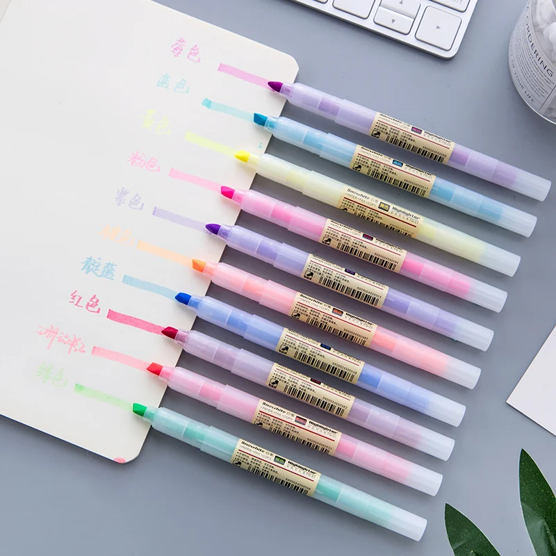 

Baixue Color highlighter pen student mini marker pens kawaii stationery material escolar papelaria school supplies PB61