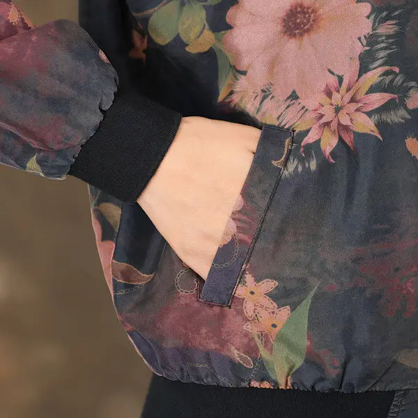 

Luxury Brand 100% Real Mulberry Silk Baseball Jacket Large Size Silk Coat For Women