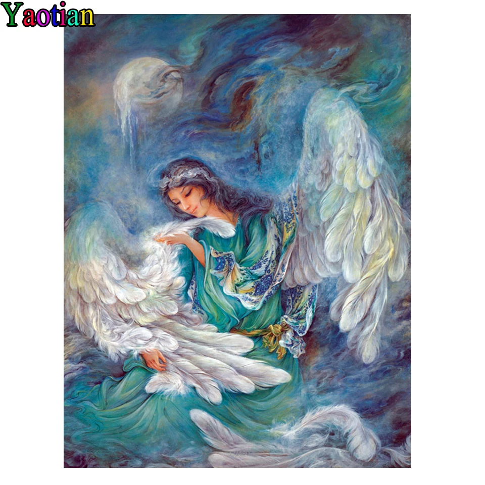 

Angel woman wings 5D Diy Diamond Painting Cross Stitch Full Square Drill Diamant Mosaic Embroidery By Numbers Wall Home Decor
