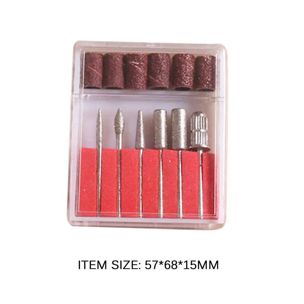 

6PCS Professional Electric Drills File Cutter Nail Art Drill Bits Kit For Nail Manicure Machine Tool Set