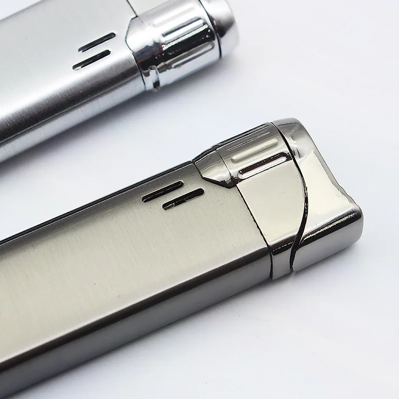 Тонкий мини факел турбо Зажигалка металлическая Бутановая Зажигалка газовая сигарета 1300 C ветрозащитный кулер аксессуары
