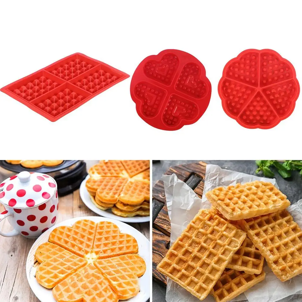 

Вафельная силиконовая форма для дома DIY квадратная форма в форме сердца вафельная Маффин форма для вафель для торта для печенья кухонные пр...