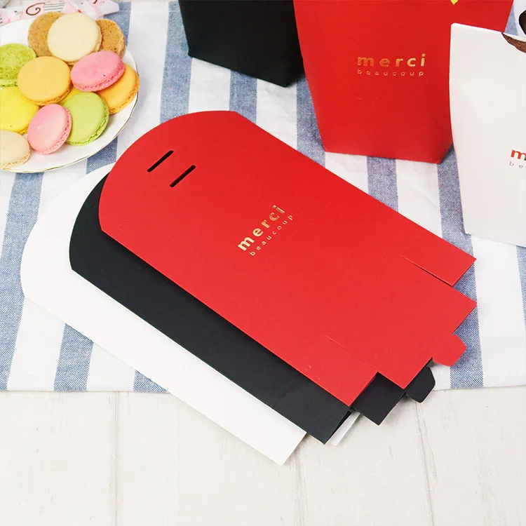 10pcs/lot DIY Black Merci Wedding Gift Box Birthday Cookies Happy Party Sweet Dessert Decoration Candy Chocolate Boxes | Дом и сад