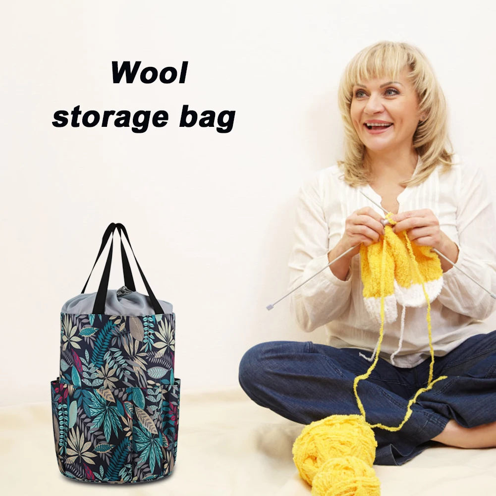 Вязание швейный набор для вязания крючком сумка мешок Портативный шерстяная