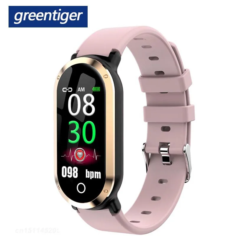 Смарт-часы Greentiger T1 для женщин и мужчин, фитнес-трекер, пульсометр, измеритель артериального давления, шагомер, женский спортивный умный Браслет