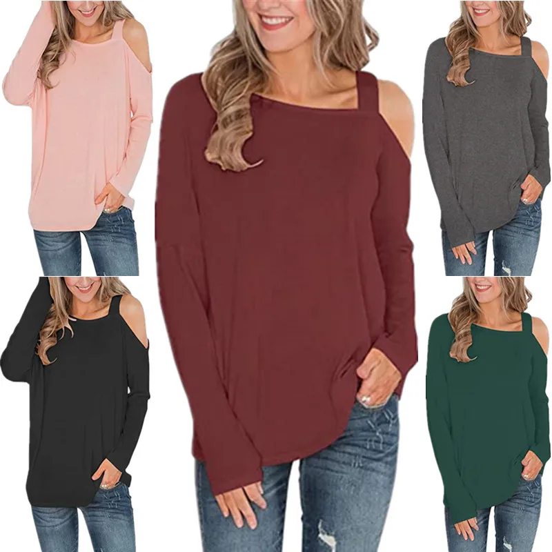 

Новинка Осень-зима 2021 Женская однотонная модная универсальная свободная Искусственная женщина с открытыми плечами