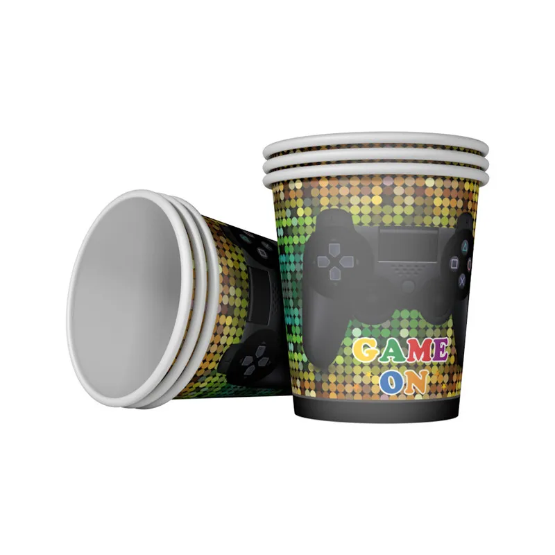 Наборы одноразовой посуды с ручками для игр декоративные салфетки детского дня