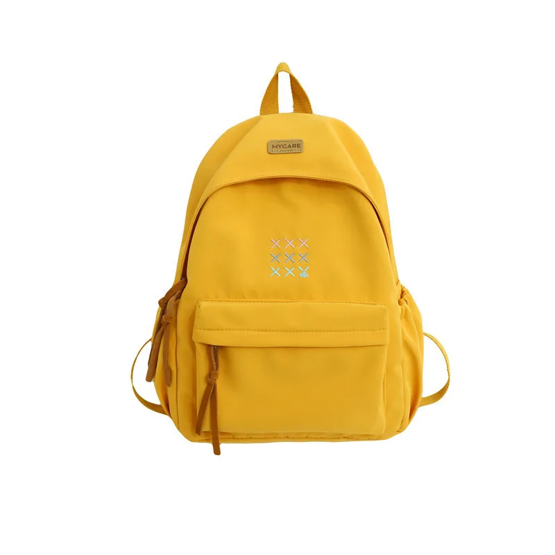 

Школьный простой рюкзак, повседневные женские студенческие рюкзаки для девочек, корейские женские сумки, трендовые большие однотонные вме...