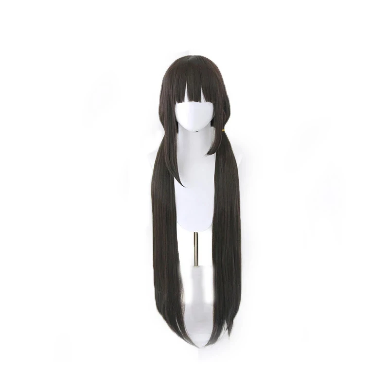 

Harukawa Maki Cosplay Wig Game Danganronpa V3 Costume Black Long Straight Play Wigs Halloween Costumes Hair