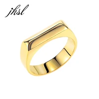 jhsl unisex women men rings lady female male stainless steel silver gold color fashion jewelry new 2021 size 6 7 8