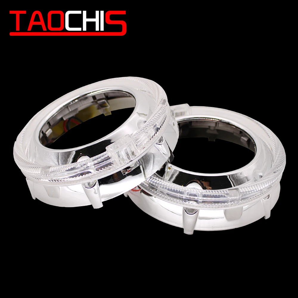 

TAOCHIS YT104 3.0 inches bi xenon projector lens shroud LED DRL car headlights angel eyes white red blue yellow color