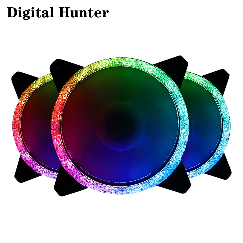 

Cooler 120 mm Fan cooling 12V Cooling 3Pin Big 4Pin Silent 11 Fan blade For computer ventilador case pc water cooling Fans rgb
