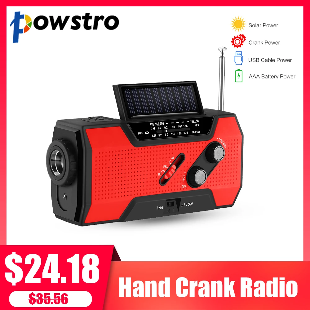 Hand Crank Radio Multi-Purpose Always In Power With SOS Alarm For Emergency Charger Bank LED Reading Lamp | Электроника