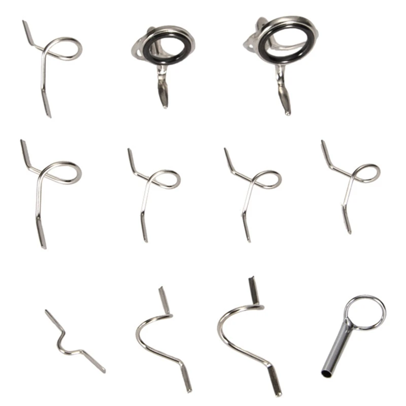

Rod Repair Kit Fishing Rod Stainless Steel Top Tips Spinning for Rod Building Fishing Rod Repair DIY Accessory Set