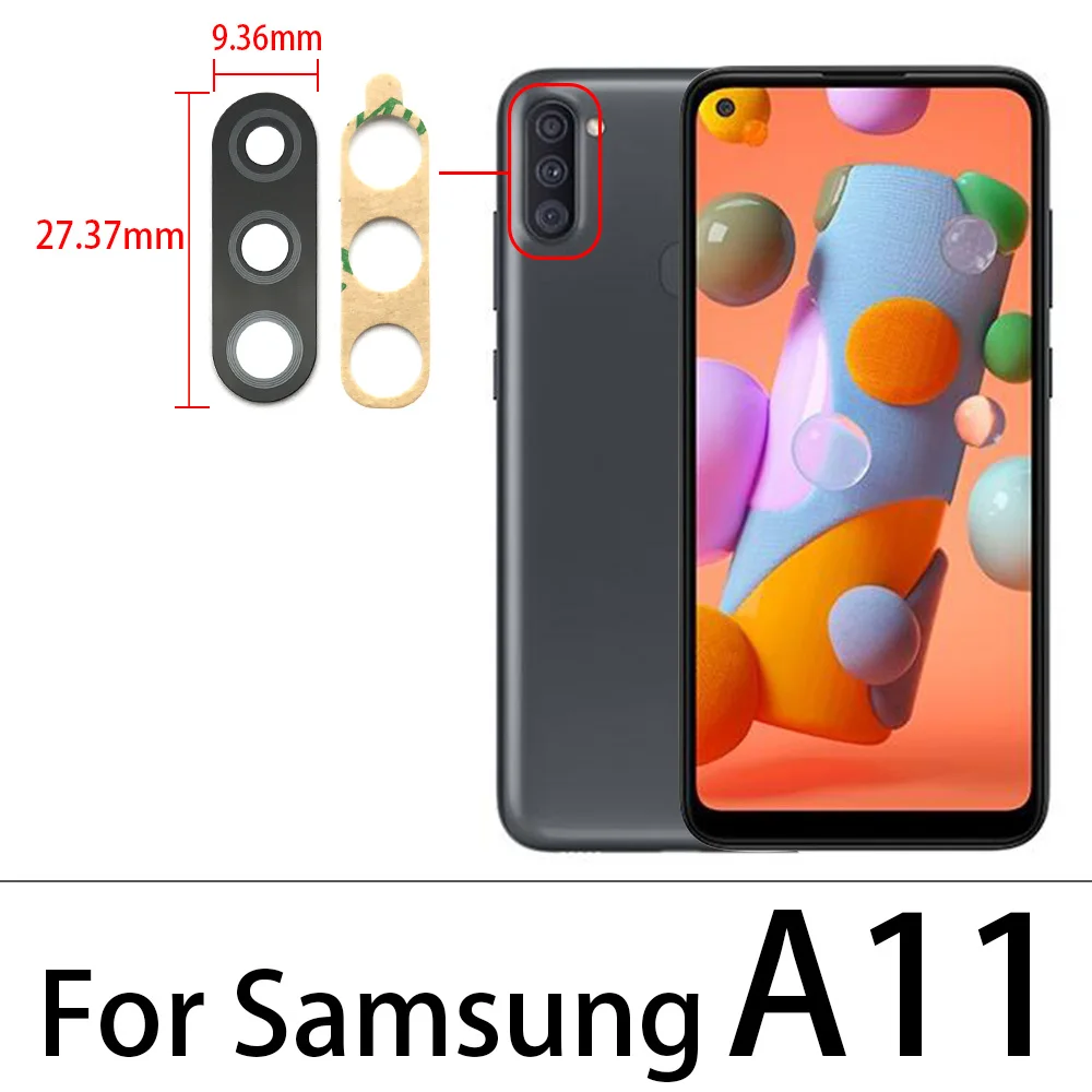 Стеклянный объектив задней камеры 2 шт. для Samsung S10e S10 Plus 5G S20 fe Ultra A11 A01 A21s с клейким