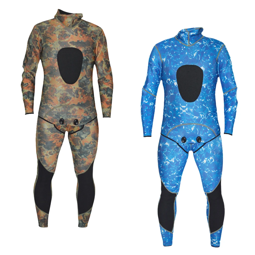 

S/M/L/XL/XXL Mens Camouflagfe Full Body 2-Piece Set 3mm Neoprene Diving Wetsuit