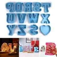 silicone alphabet molds large size 26 capital letter mold epoxy resin molds for diy birthday party home decoration led craft 1pc