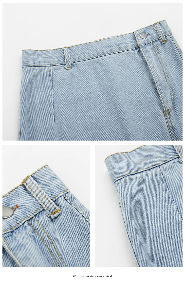 

2020 New Fashion Ins Irregular Spring Autumn Women High Waist Split Denim Skirt Ladies Casual A-Line Mid-Calf Skirts S85