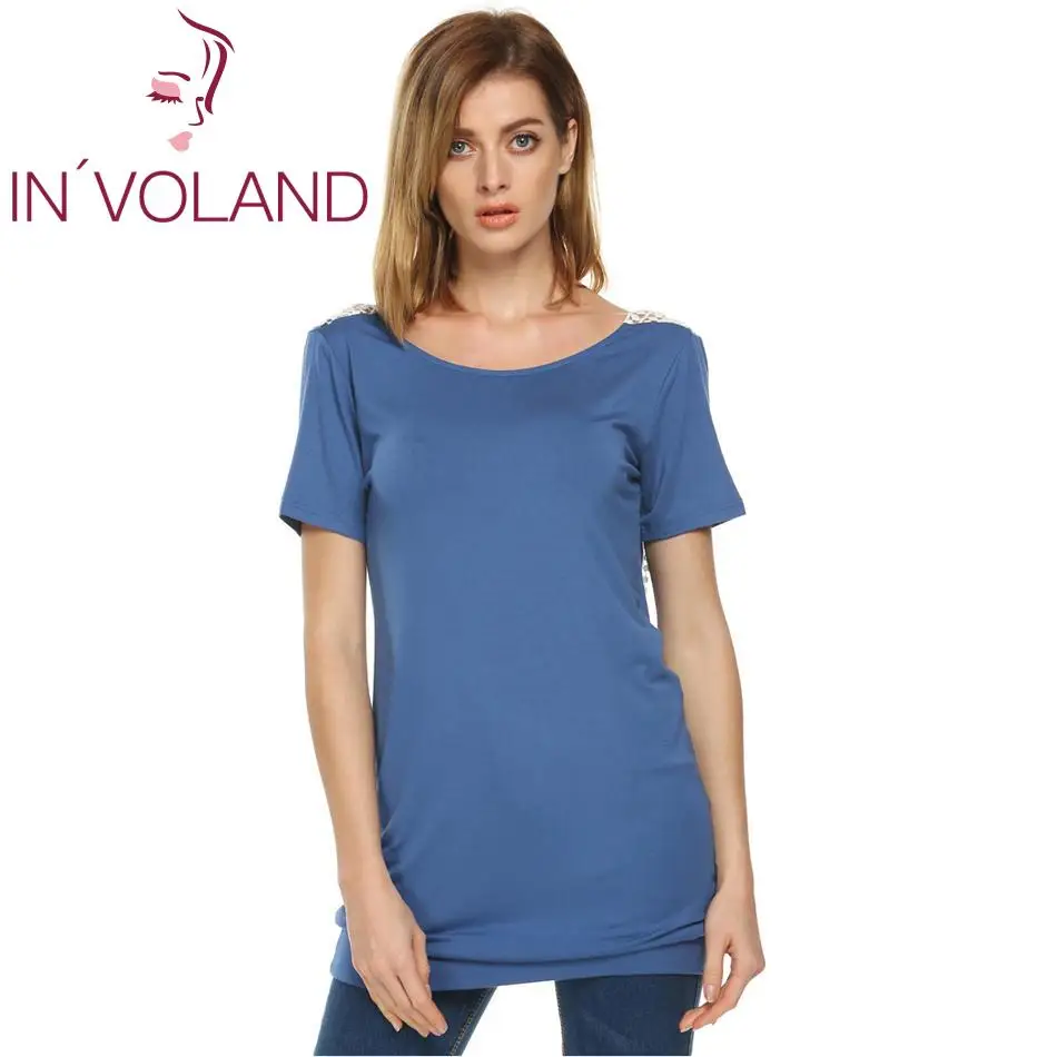 Женские повседневные Летние футболки с коротким рукавом кружевные лоскутные