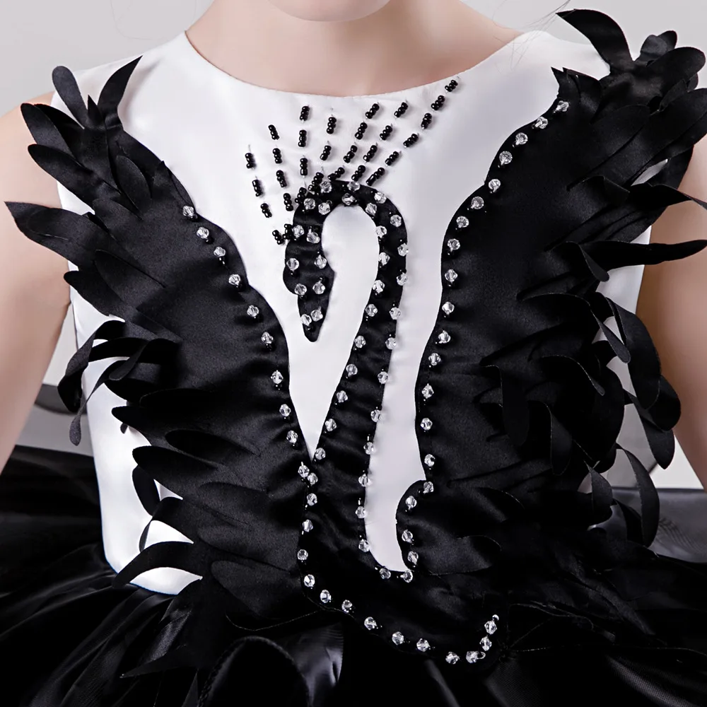 

Girls Dress Elegant Princess Dress Swan beaded Kids Dresses For Girl Carnival Costume Children Wedding Party Dress 1-10 Year