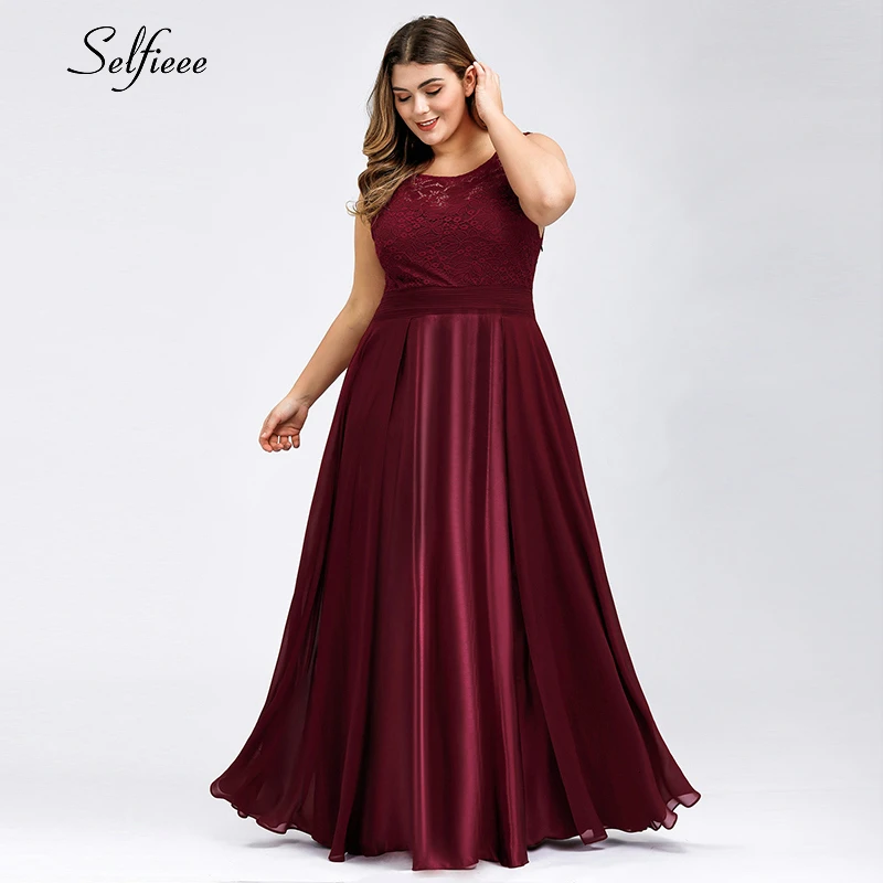 Женское атласное платье без рукавов элегантное кружевное трапеция размера плюс