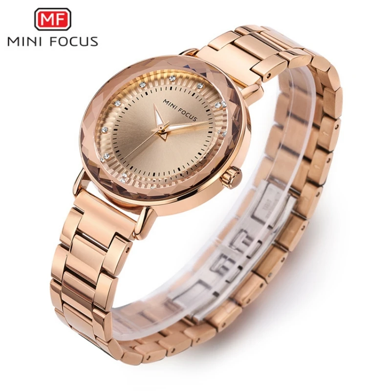

Diamond set female watch Japan movement waterproof watch fine steel watchband 0040L
