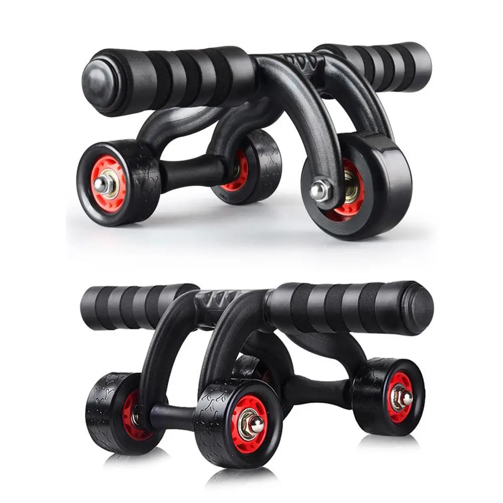 

Durable Sit-Ups Assistant Muscle Belly Roller Black Motion Sucker Device Home Outdoors Abdominal Wheel Dance Gym Four Rounds