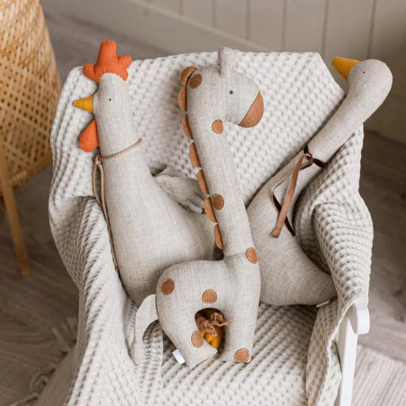 

Baby High Quality Cotton Stuffed Cartoon Animal Plush Doll Chirldren Play Toy Sleep Pillow Kawai Gift Kid Room Decor Photo Props