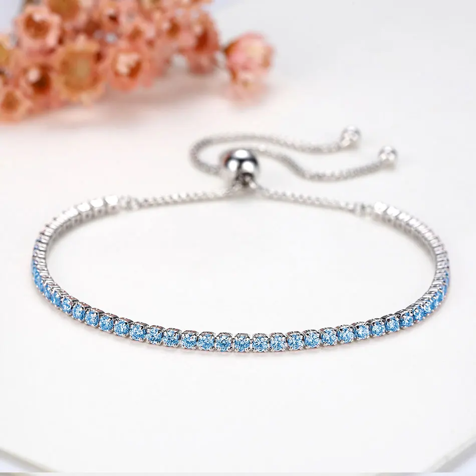 Женский браслет с подвеской KALETINE из стерлингового серебра 925 пробы синий розовый