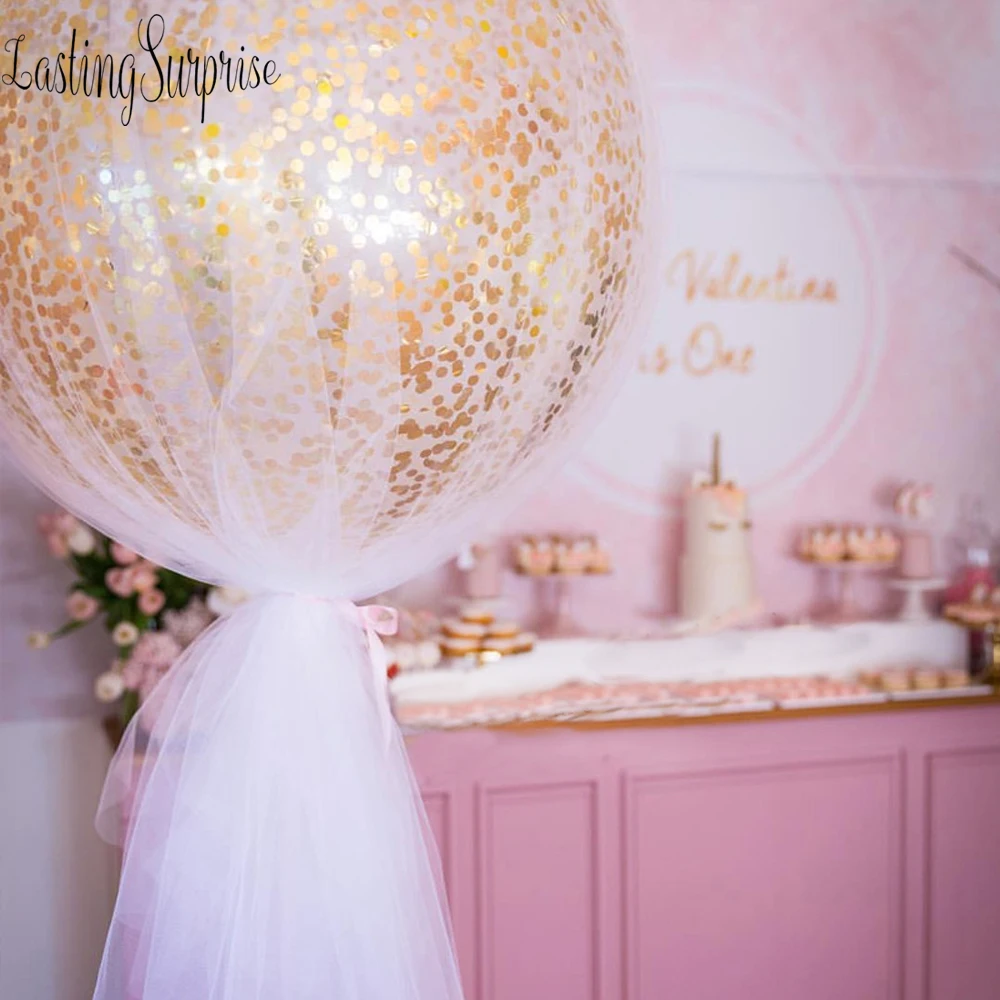 Детские круглые гигантские шары из фатина диагональю 36 дюймов|Воздушные и